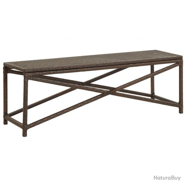 Banc de jardin 120 cm Rsine tresse Marron alsavelo