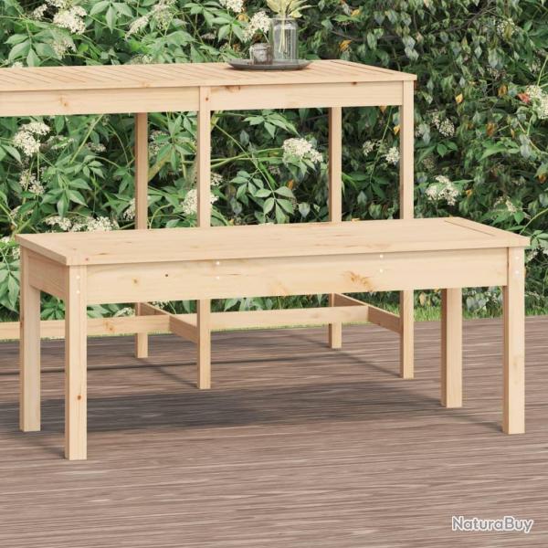 Banc de jardin 109x44x45 cm bois massif de pin alsavelo