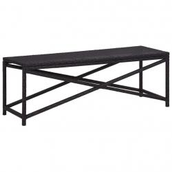 Banc de jardin 120 cm Résine tressée Noir alsavelo