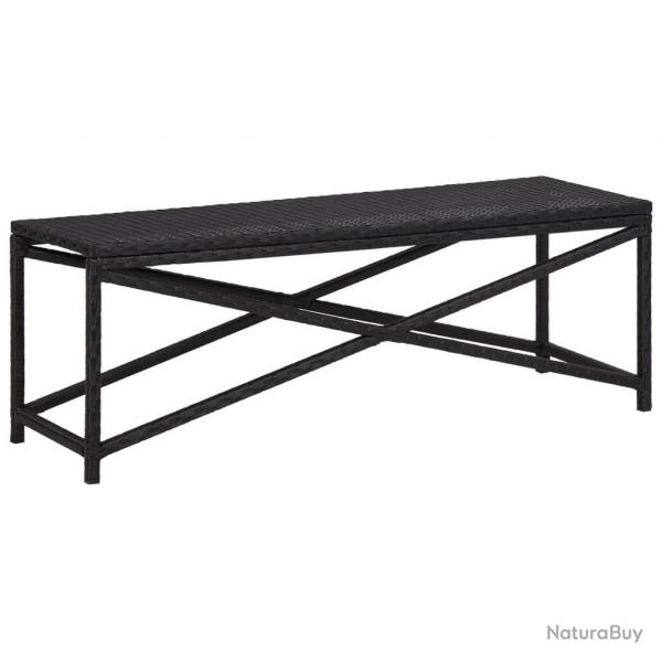 Banc de jardin 120 cm Rsine tresse Noir alsavelo