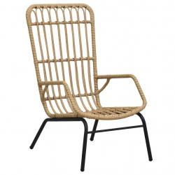 Chaise de jardin Résine tressée Marron clair alsavelo