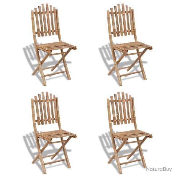 Chaises pliables d'extrieur Bambou 4 pcs alsavelo