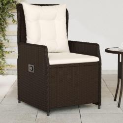 Chaises inclinables de jardin lot de 2 marron résine tressée alsavelo