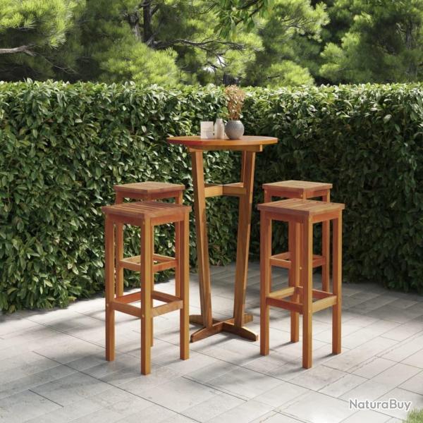 Tabourets de bar lot de 4 bois massif d'acacia alsavelo
