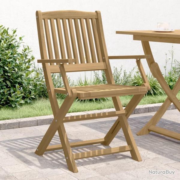 Chaises pliables de jardin lot de 4 bois massif d'acacia alsavelo