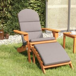 Chaise de jardin Adirondack et repose-pieds bois massif acacia alsavelo