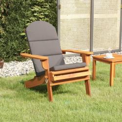 Chaise de jardin Adirondack avec coussins bois massif d'acacia alsavelo