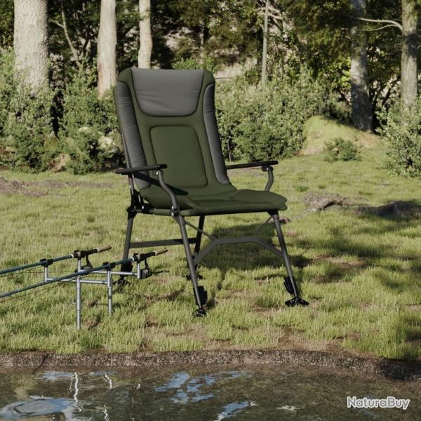 Chaise de pche avec accoudoir pliable vert alsavelo