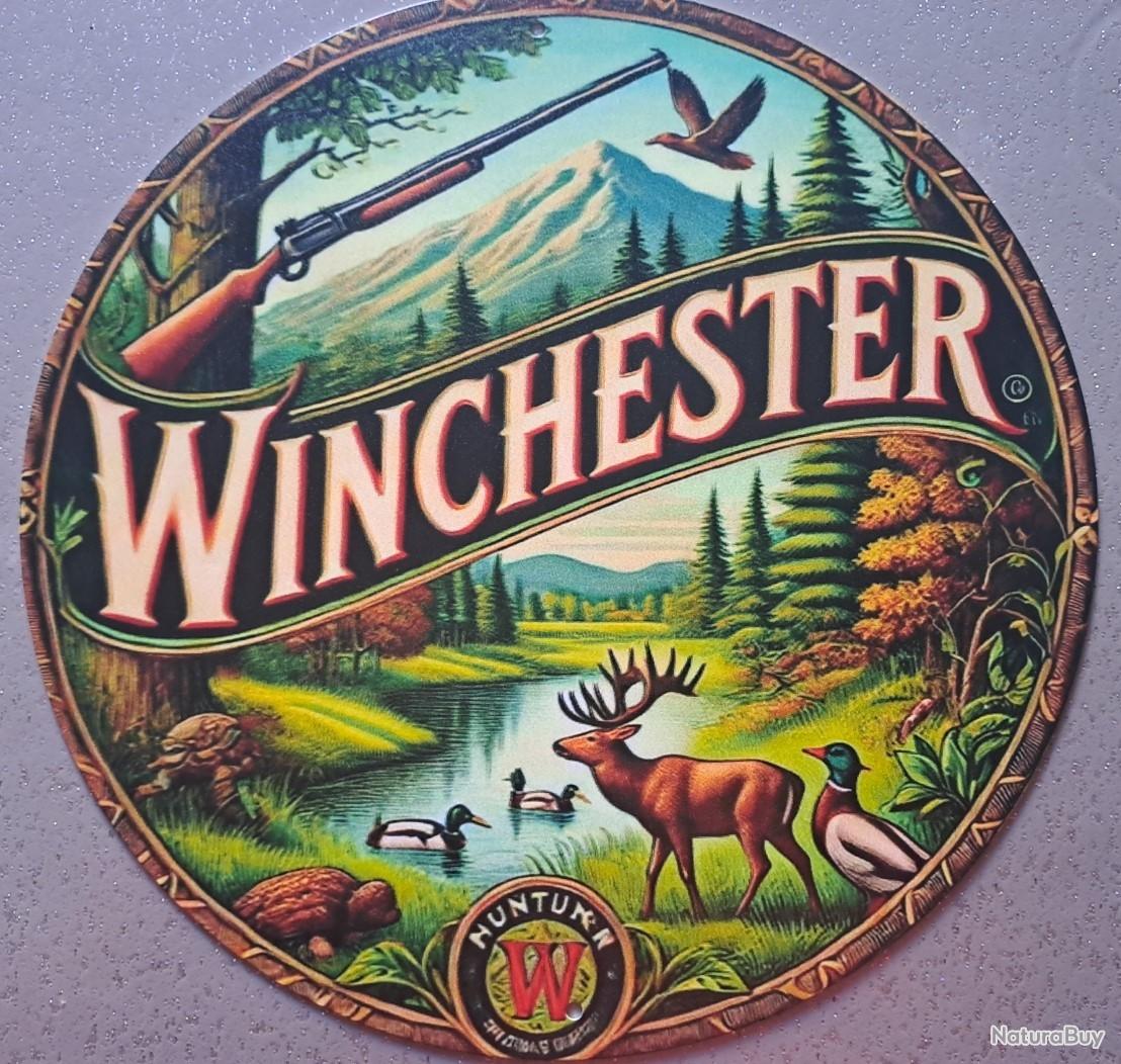 Plaque en métal Winchester Arms pour munitions de fusil d