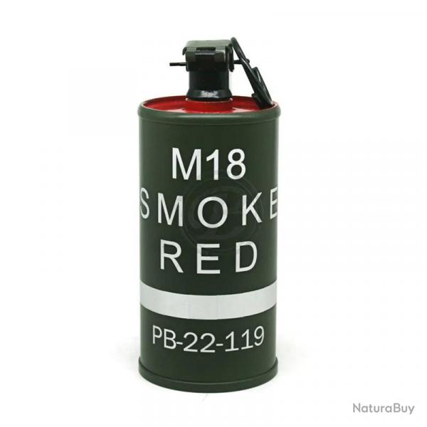 Grenade Factice Fumigne Type M18 Mtal - Rouge