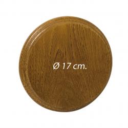Ecusson en chêne pour grès et défenses de sanglier Diam.17 cm