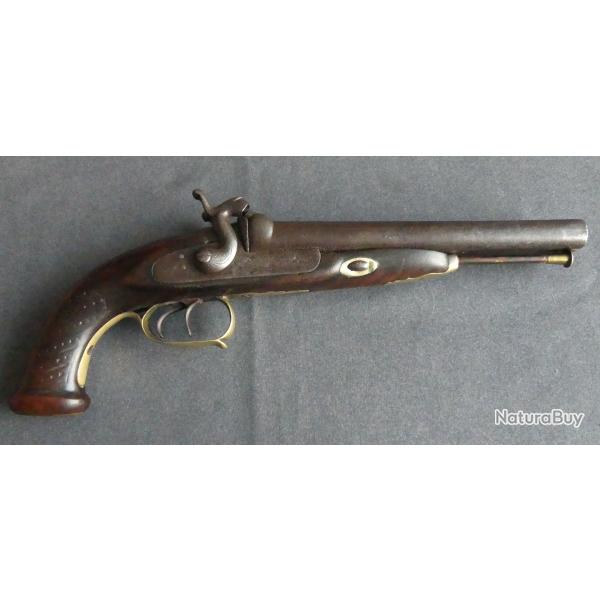 Imposant Pistolet juxtapos de chasse de production Ligeoise XIXe