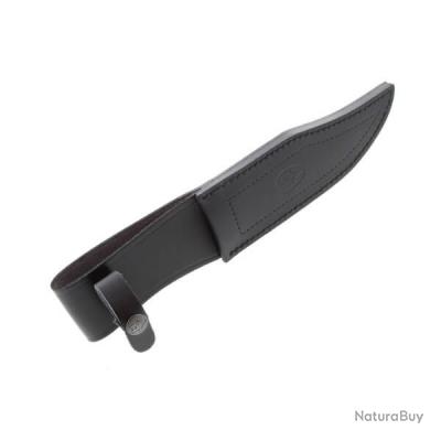 Couteau De Chasse à écorcher HSK - Lame Acier Carbone Noire 5" - Manche Bois De Rose - Neuf
