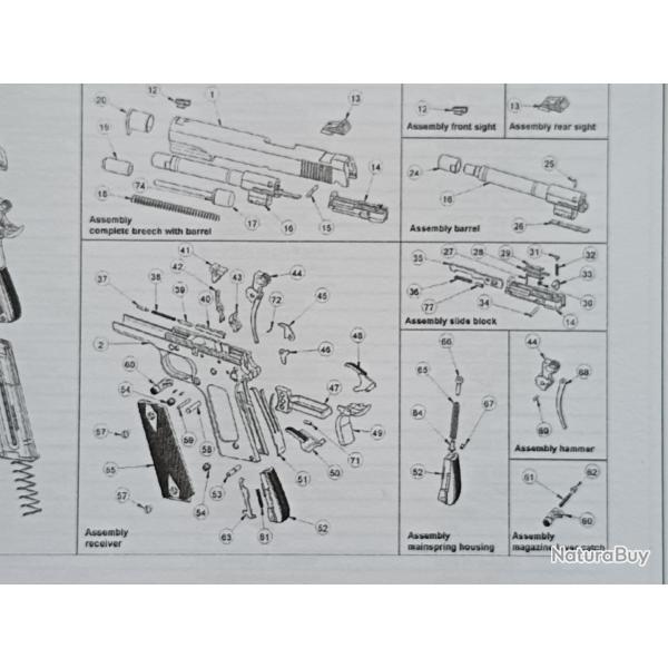 LOT PIECES SIG SAUER 1911 22LR