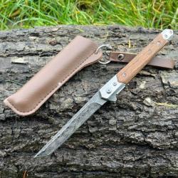 Couteau à Ouverture Assistée Type Stiletto bois de rose- Élégance et Performance enchère