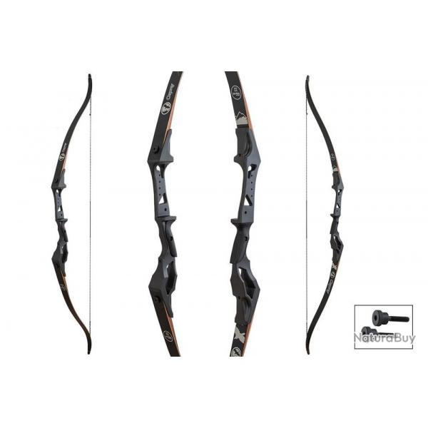 Arc recurve chasse T/D Sanlida Osprey 58 pouces 30 lbs Noir RH 58"