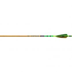 Flèche Crestée Vintage 0,005 pouce avec plumes naturelles Black Eagle Green/Jaune x 6 500