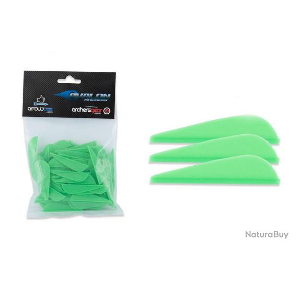 Lot de 100 plumes Avalon pour flche Hybrid Vert