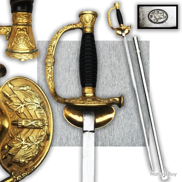 SUBLIME & TRES BELLE EPEE / SABRE D'OFFICIER DE GENDARMERIE FRANCAISE '' F B D '' XIX ORIGINAL