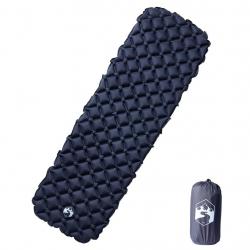 Matelas de camping gonflable 1 personne gris 190x58x6 cm alsavelo