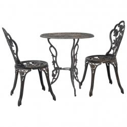 Salon de bistro 3 pcs Aluminium coulé alsavelo