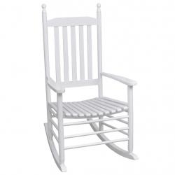 Chaise à bascule avec siège incurvé Blanc Bois alsavelo