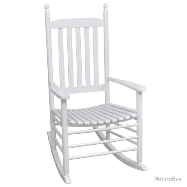 Chaise  bascule avec sige incurv Blanc Bois alsavelo