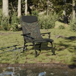 Chaise de pêche avec accoudoir pliable camouflage alsavelo