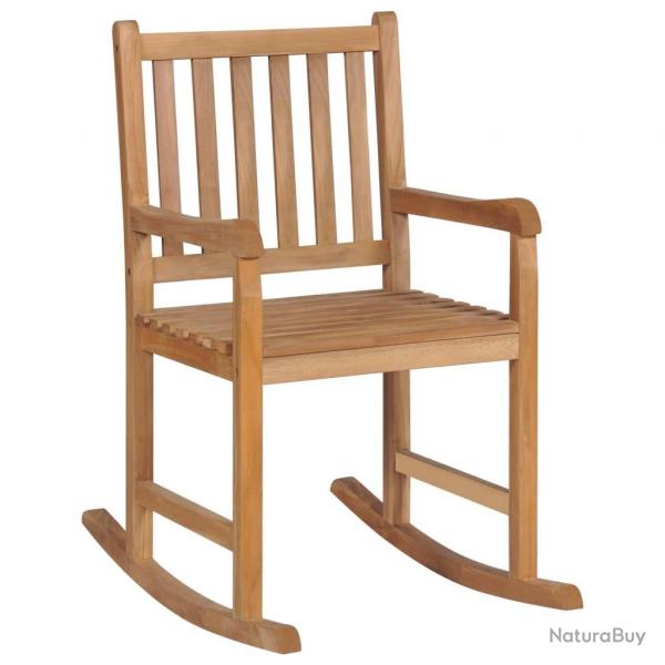 Chaise  bascule bois de teck massif alsavelo
