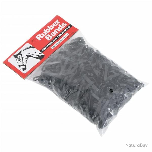 Bandes tresses pour chevaux 500 pcs silicone noir alsavelo