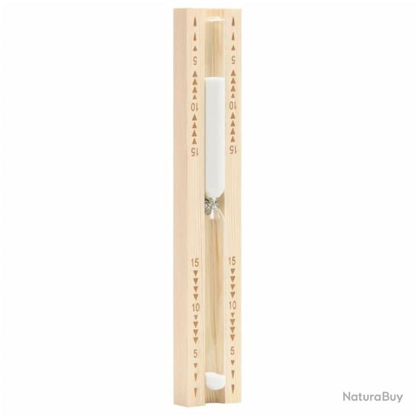 Minuterie  sable pour sauna 15 minutes Bois massif de pin alsavelo