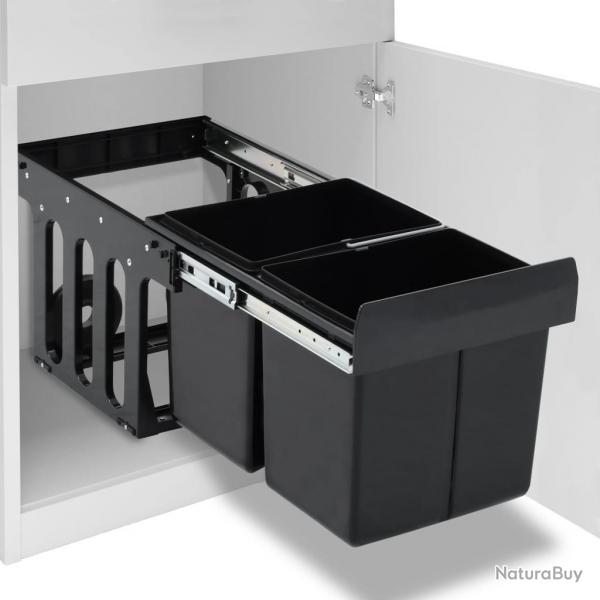 Poubelle amovible de cuisine Fermeture en douceur 36 L alsavelo
