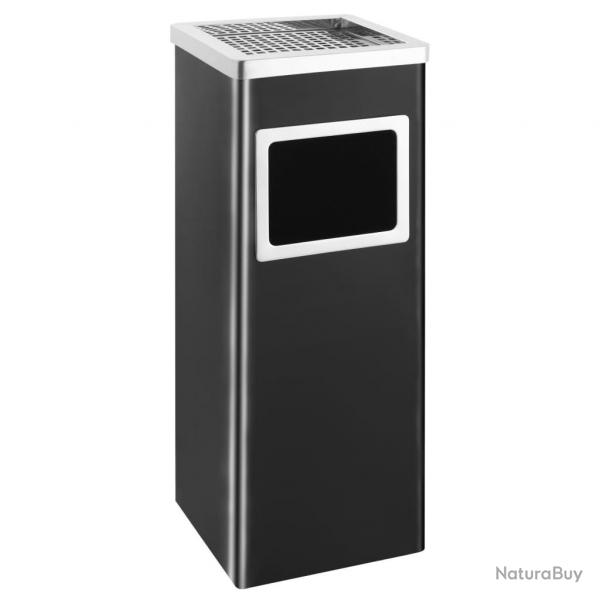 Poubelle  cendrier d'htel 36 L Acier Noir alsavelo