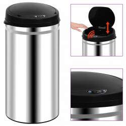 Poubelle à capteur automatique 50 L Acier inoxydable alsavelo