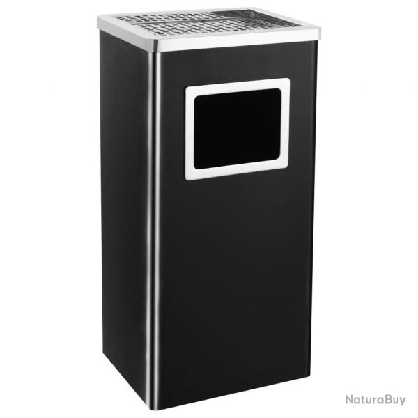 Poubelle  cendrier d'htel 45 L Acier Noir alsavelo