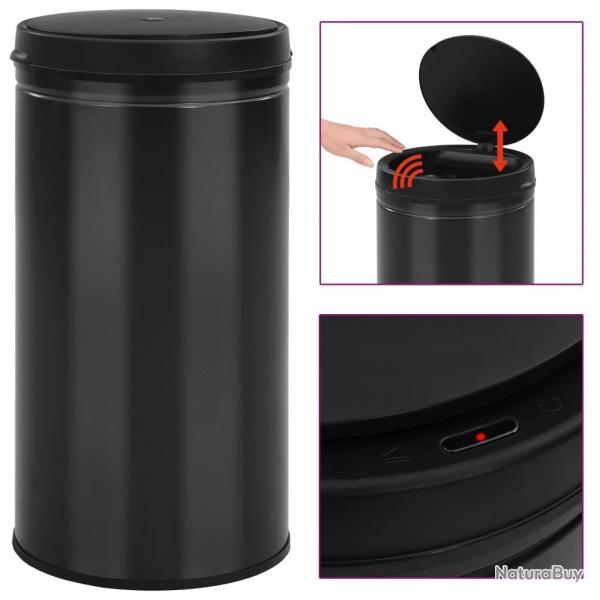 Poubelle  capteur automatique 60 L Acier au carbone Noir alsavelo