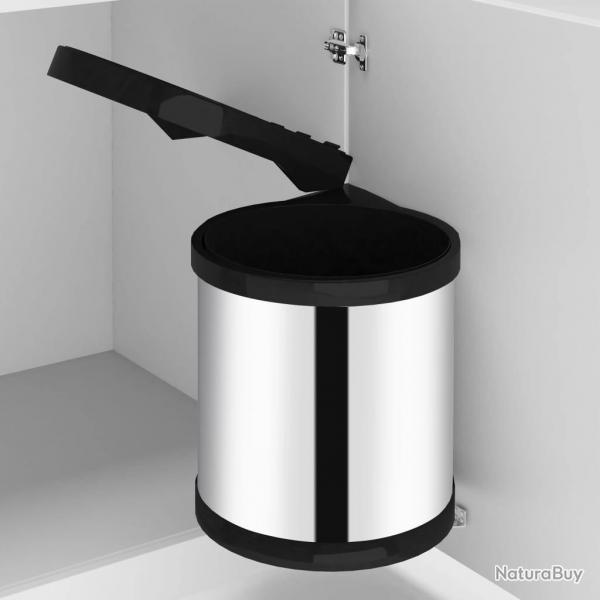 Poubelle intgre de cuisine Acier inoxydable 8 L alsavelo