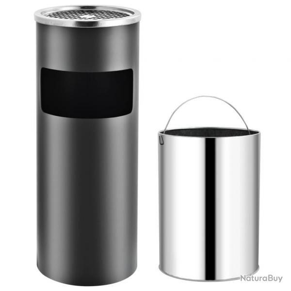 Poubelle  cendrier d'htel 30 L Acier Gris alsavelo