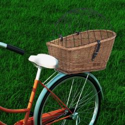 Panier arrière de vélo avec couvercle 55x31x36 cm Saule naturel alsavelo
