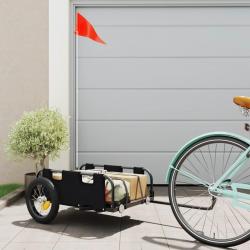 Remorque de vélo noir tissu oxford et fer alsavelo