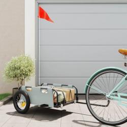 Remorque de vélo gris tissu oxford et fer alsavelo