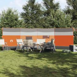 Brise-vent de camping gris et orange 510x153 cm imperméable alsavelo