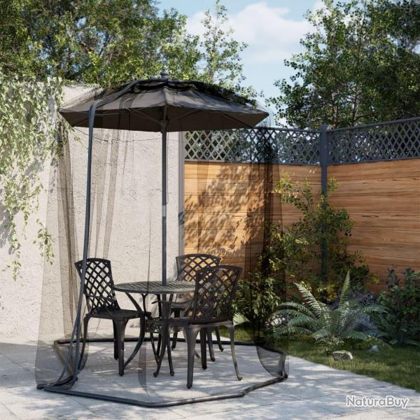 Moustiquaire pour parasol 220 maille noir ?330x250 cm alsavelo