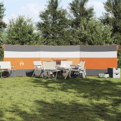 Brise-vent de camping gris et orange 508x130 cm imperméable alsavelo