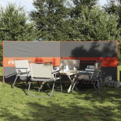 Brise-vent de camping gris et orange 344x120 cm imperméable alsavelo