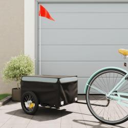 Remorque de vélo noir et gris 30 kg fer alsavelo