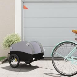 Remorque de vélo noir et gris 30 kg fer alsavelo