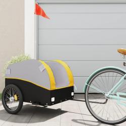 Remorque de vélo noir et jaune 45 kg fer alsavelo