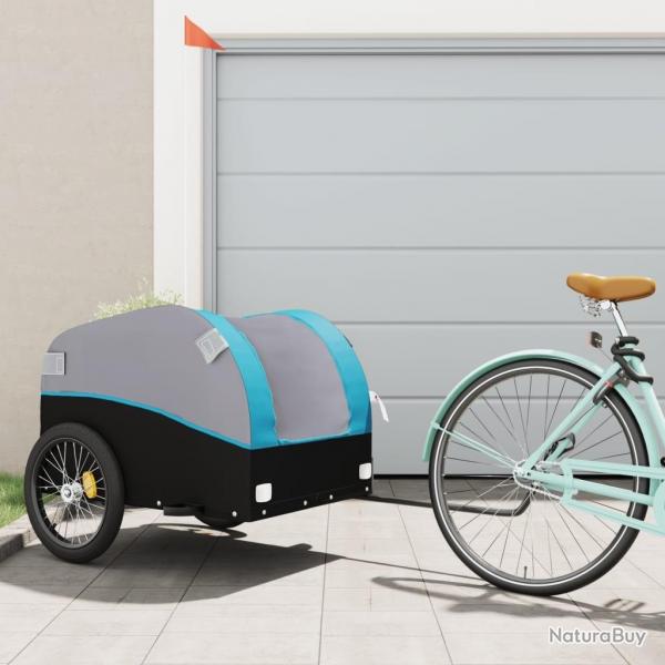Remorque pour vlo noir et bleu 45 kg fer alsavelo
