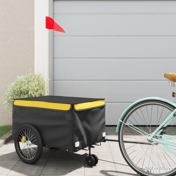 Remorque de vlo noir et jaune 30 kg fer alsavelo